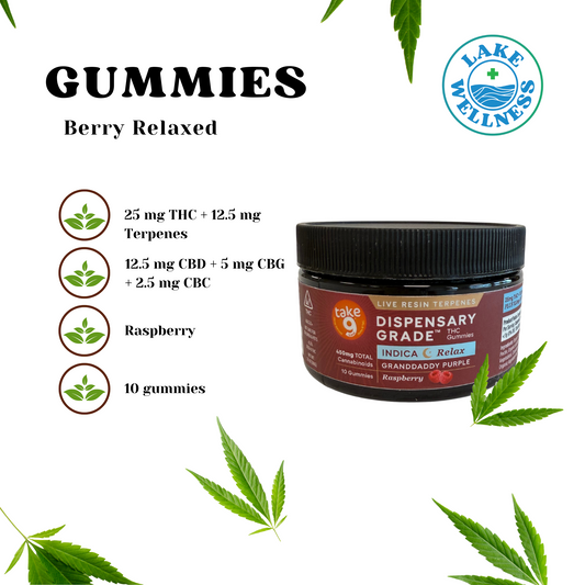 Granddaddy Purple Indica Gummies 475mg (25mg THC / 12.5mg CBD / 5mg CBG / 2.5mg CBN / 12.5mg Terpenes)