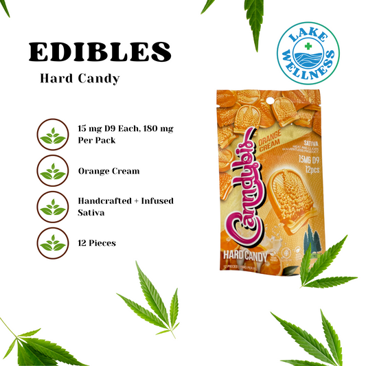 Orange Cream Hard Candy (15mg D9 each, 180mg per pack)