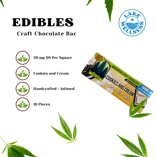 Cookies & Cream Chocolate Bar (450mg CBD / 100mg THC)