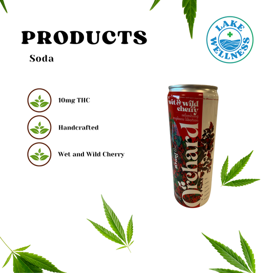 Wet and Wild Cherry 10 mg THC Soda