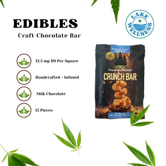 Milk Chocolate Crunch Bar (450mg CBD / 100mg THC)